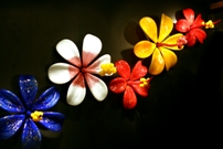 Blown Glass Hibiscus Flower by Samuel Decker